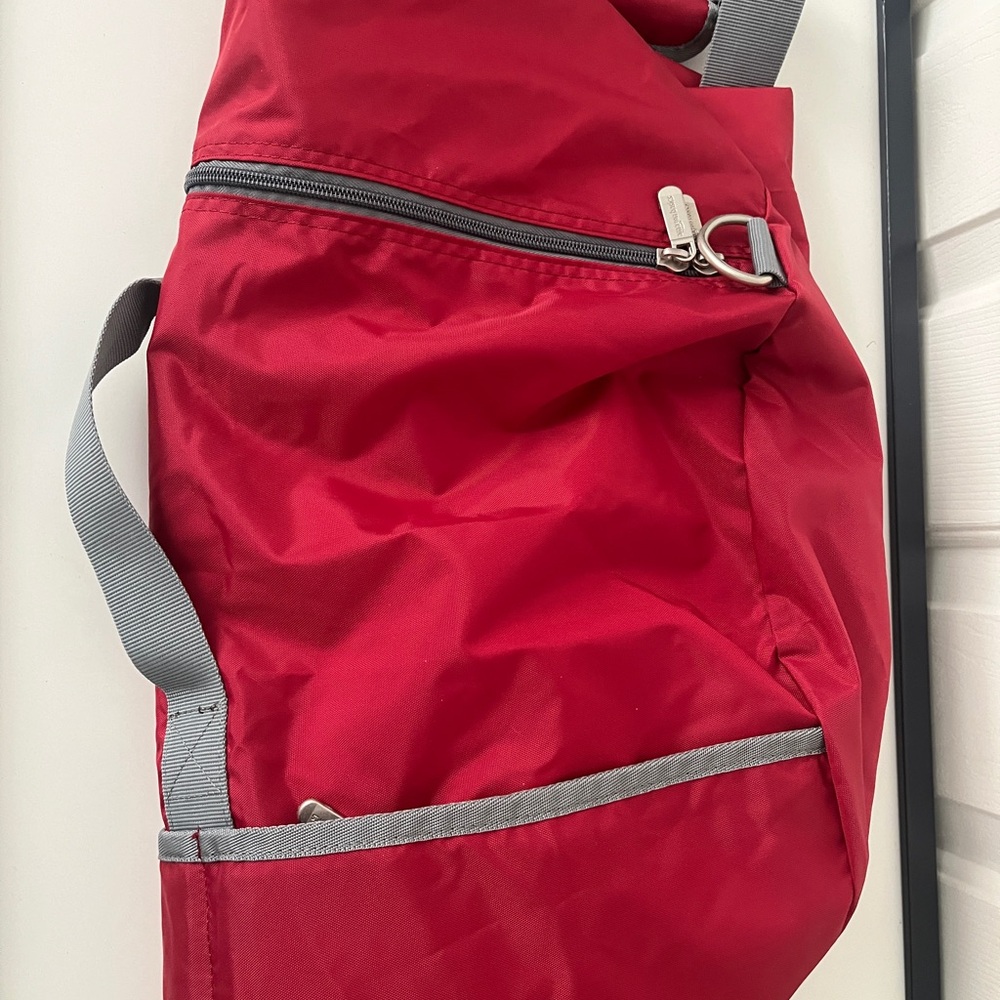 New Huge Red Bag with Gray Accents